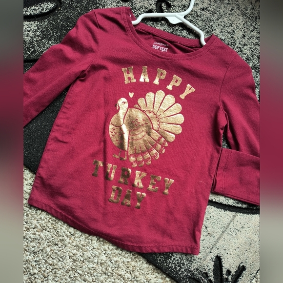 Jumping Beans Happy Turkey Day Graphics Softest Tee Toddler Girls T-Shirt Top 2T - Picture 2 of 3